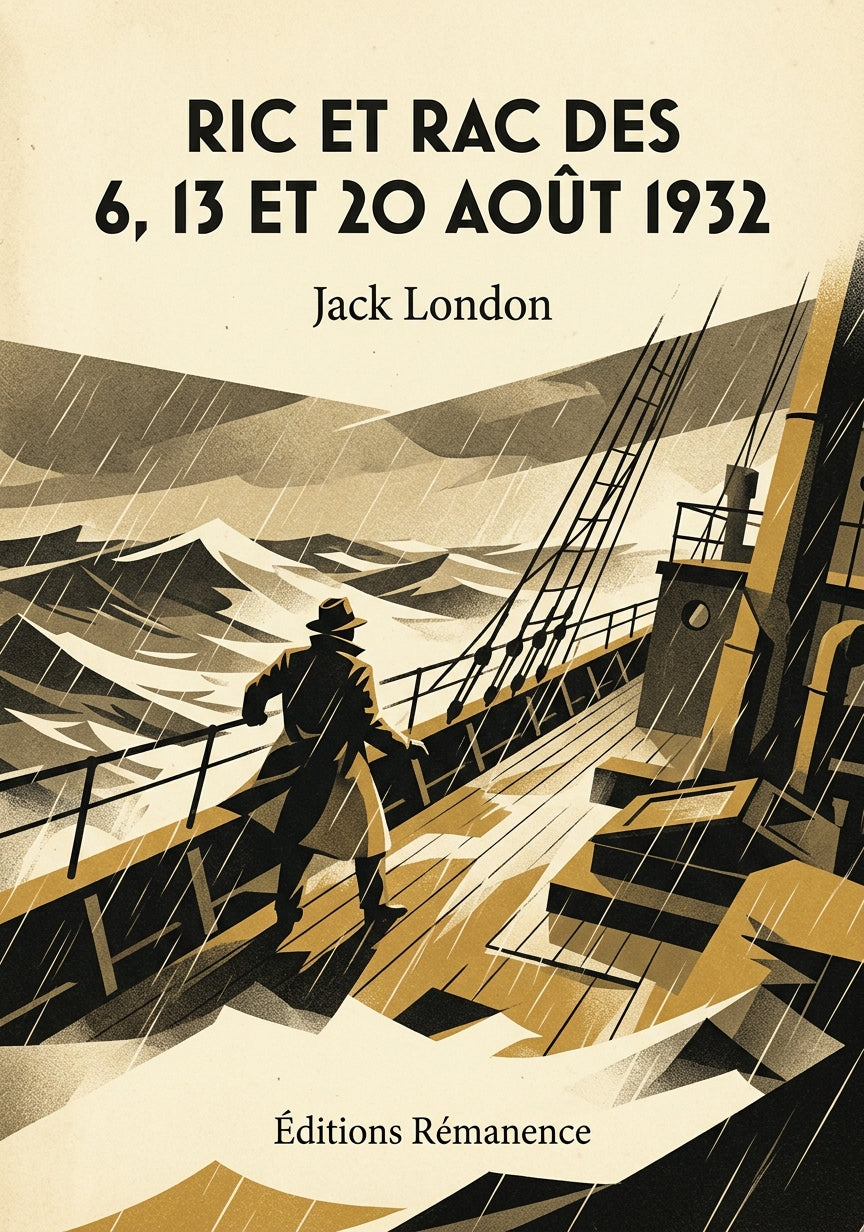 Livre Ric et Rac des 6, 13 et 20 août 1932 par Jack London - Couverture - Editions Remanence