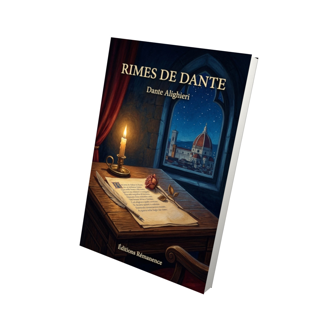 Livre Rimes de Dante par Dante Alighieri - Vue 3D - Editions Remanence