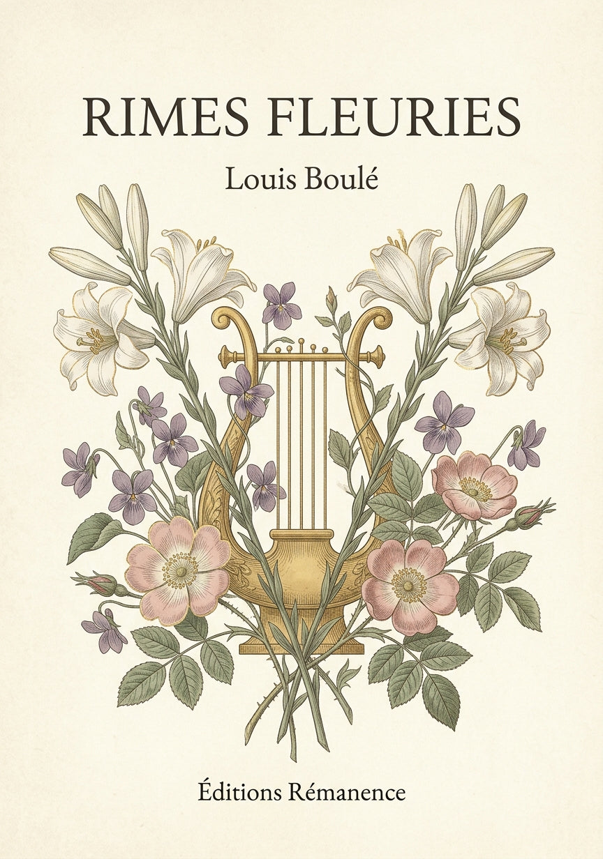 Livre Rimes fleuries par Louis Boulé - Couverture - Editions Remanence