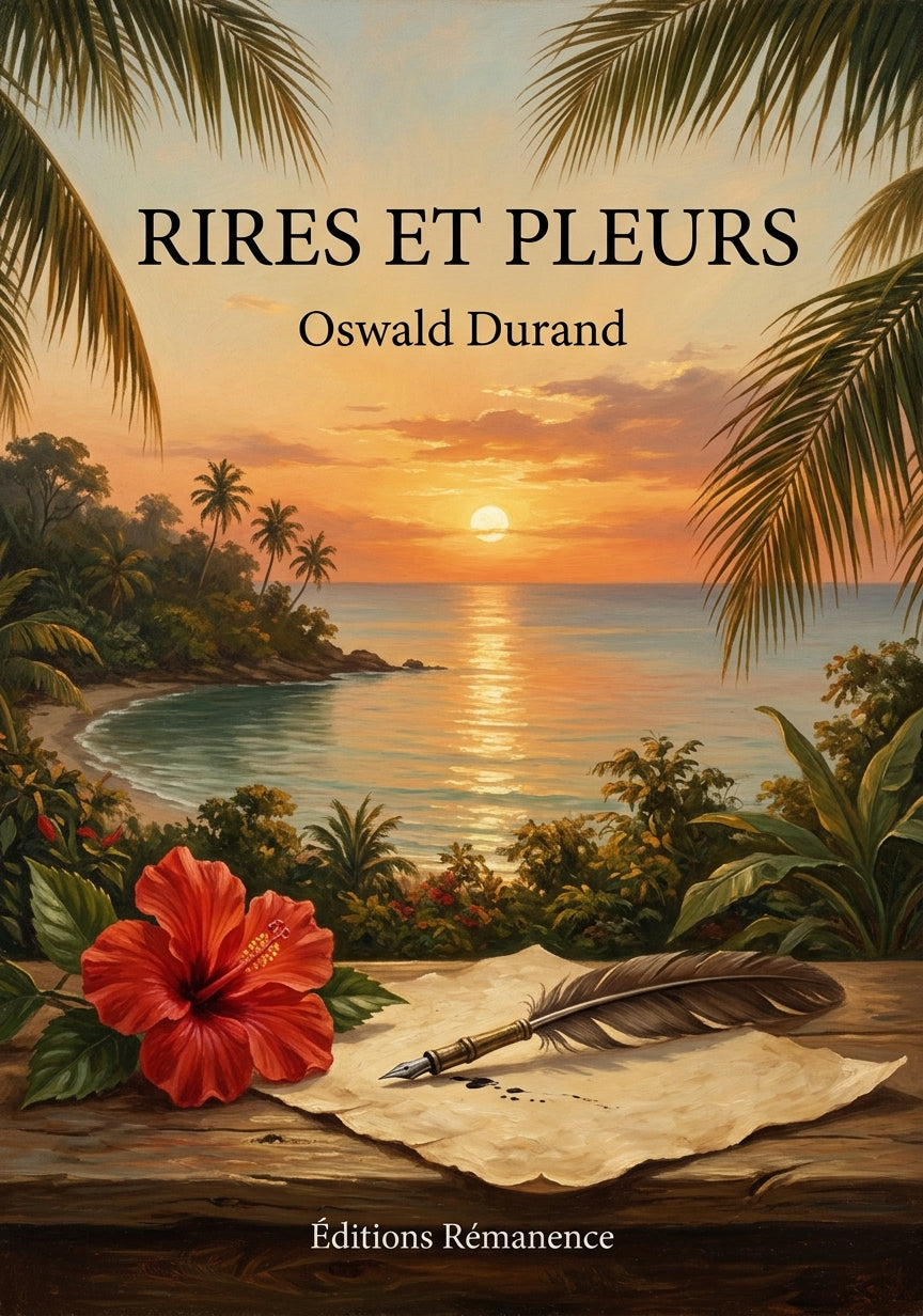 Livre Rires et Pleurs par Oswald Durand - Couverture - Editions Remanence