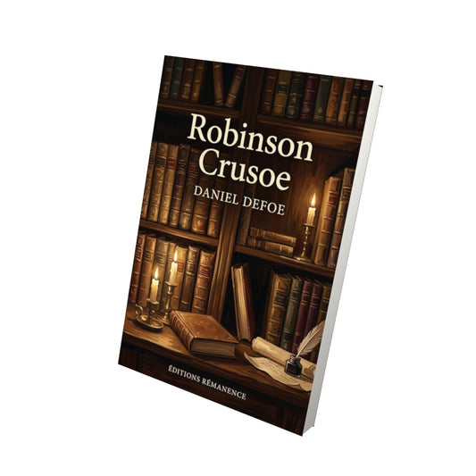 Livre Robinson Crusoe – Daniel Defoe - Vue 3D - Editions Remanence
