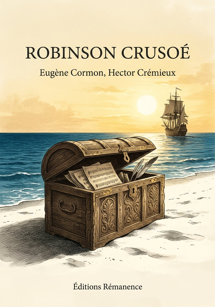 Livre Robinson Crusoé par Eugène Cormon, Hector Crémieux - Couverture - Editions Remanence