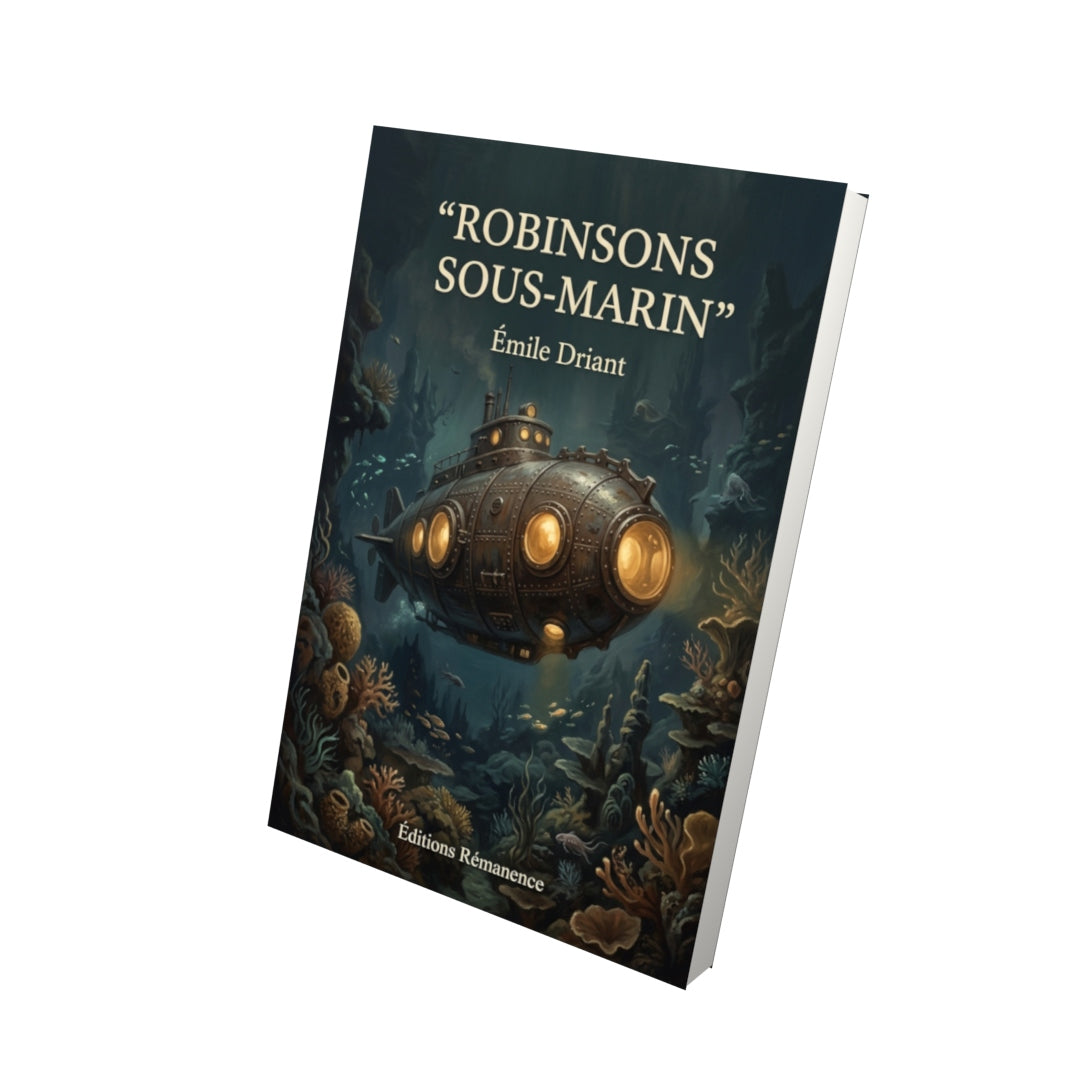 Livre Robinsons sous-marin par Émile Driant - Vue 3D - Editions Remanence