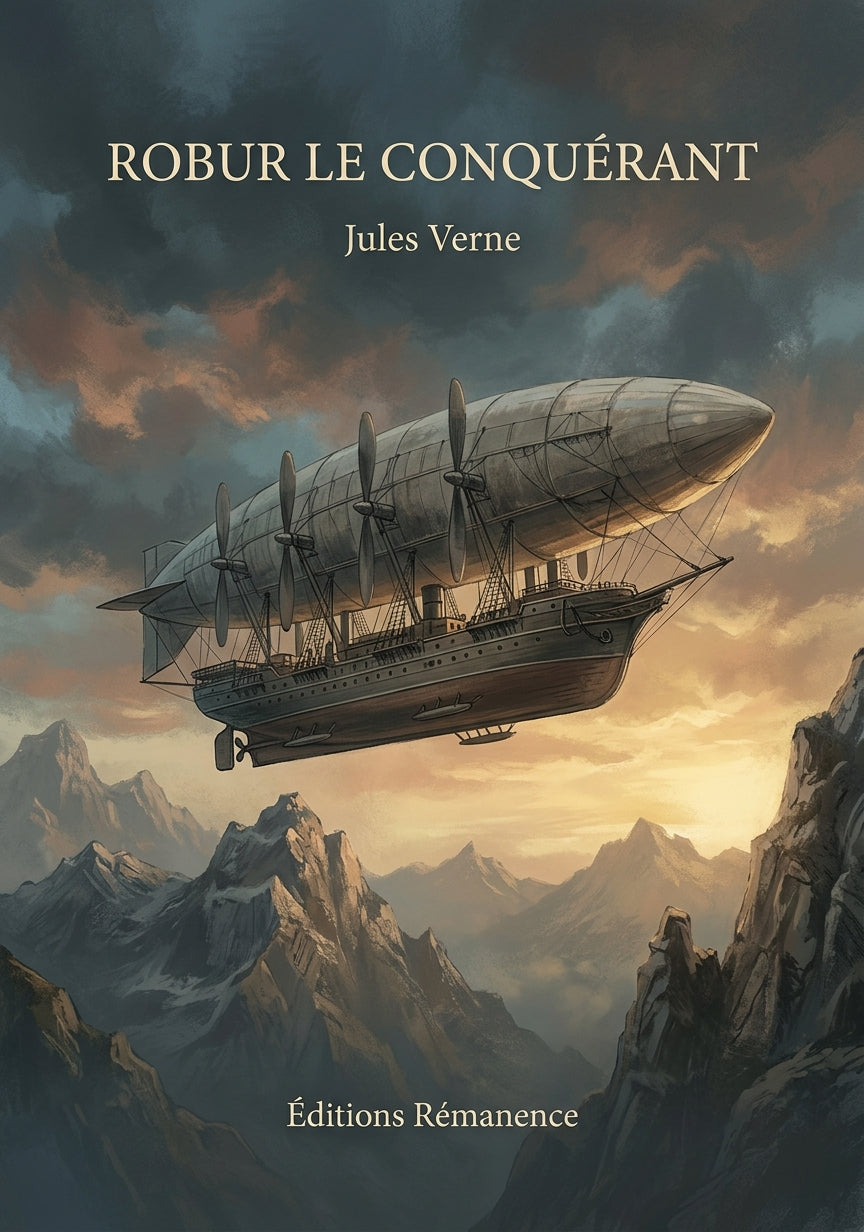 Livre Robur le conquérant par Jules Verne - Couverture - Editions Remanence