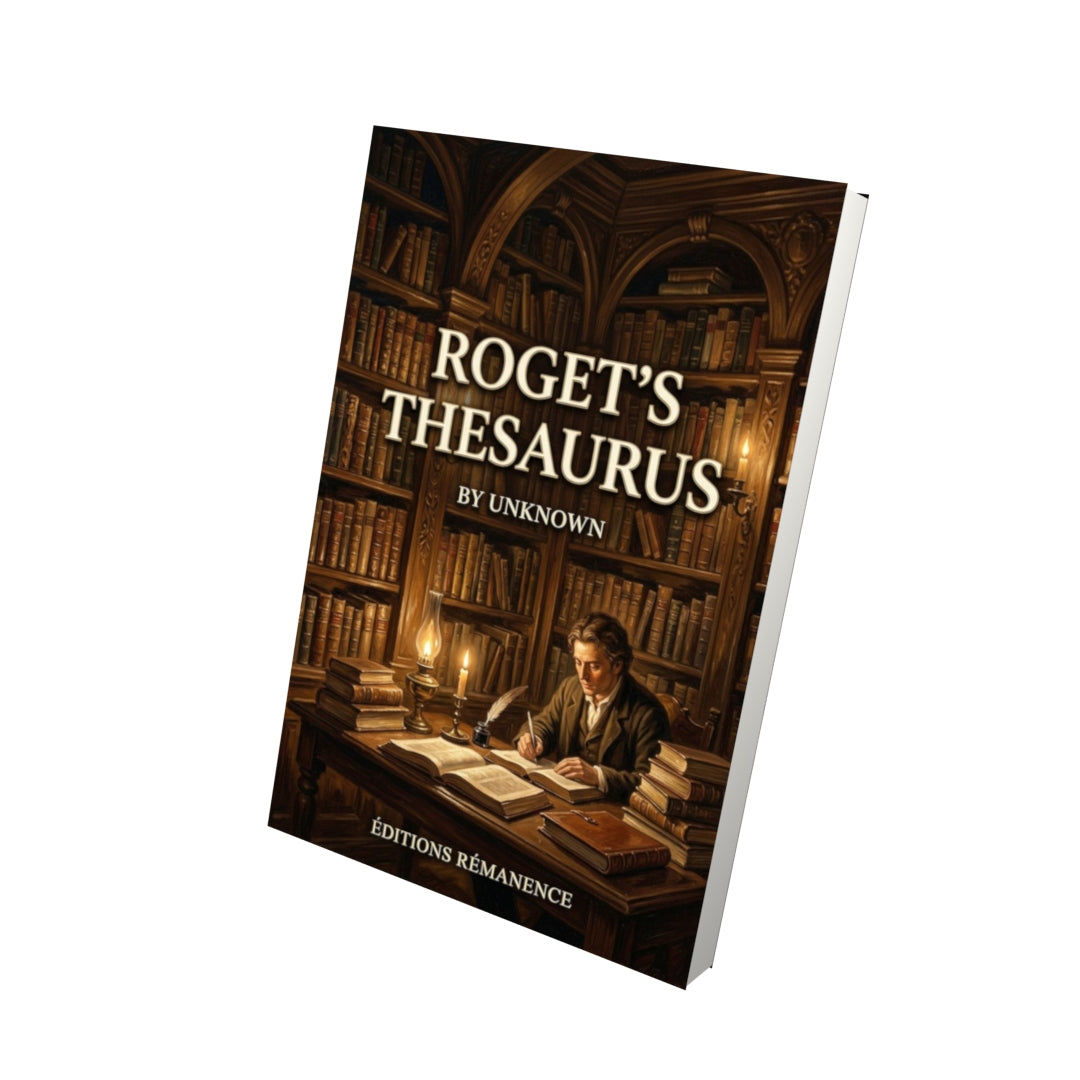 Livre Roget's Thesaurus - Vue 3D - Editions Remanence