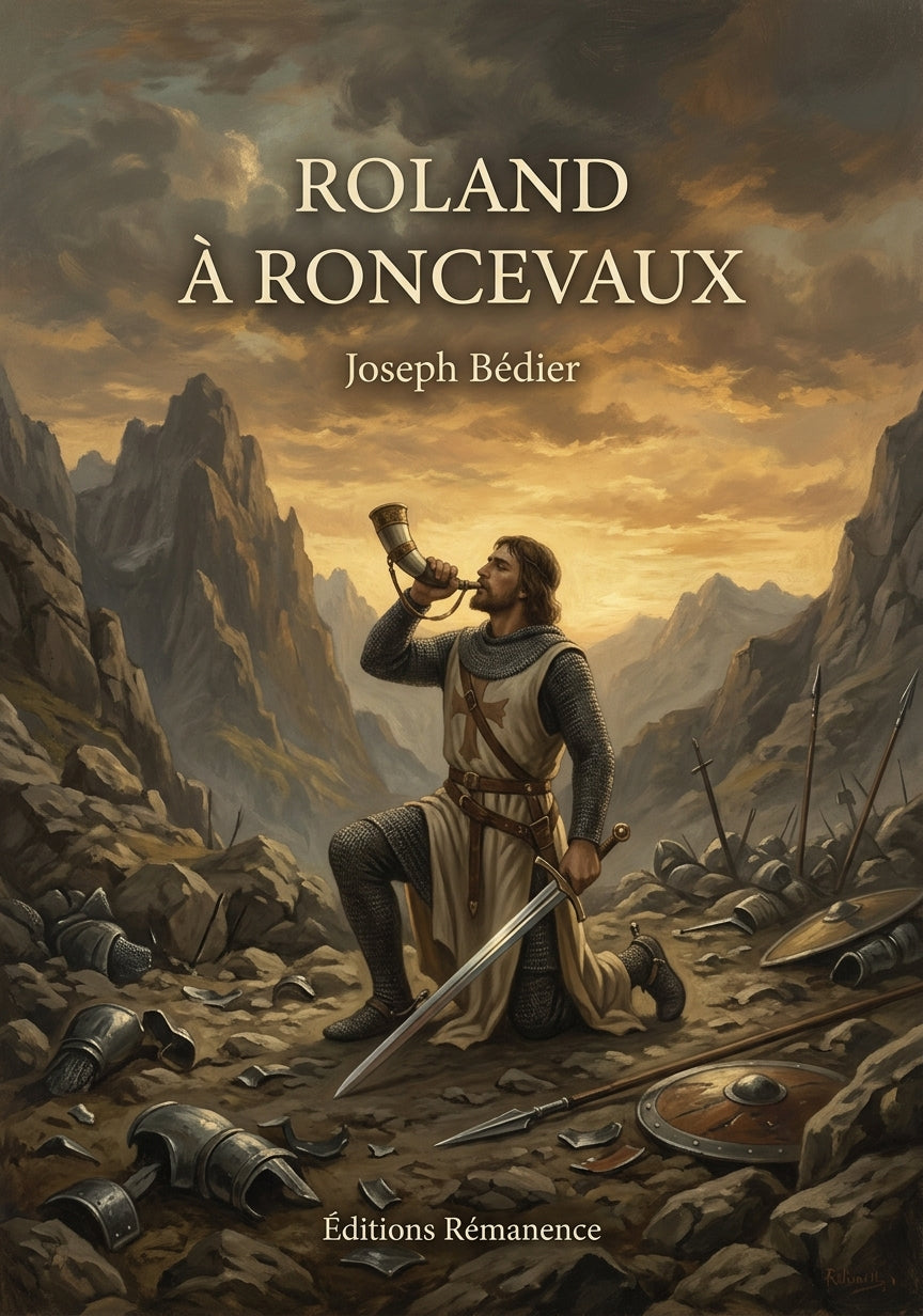 Livre Roland à Roncevaux par Joseph Bédier - Couverture - Editions Remanence