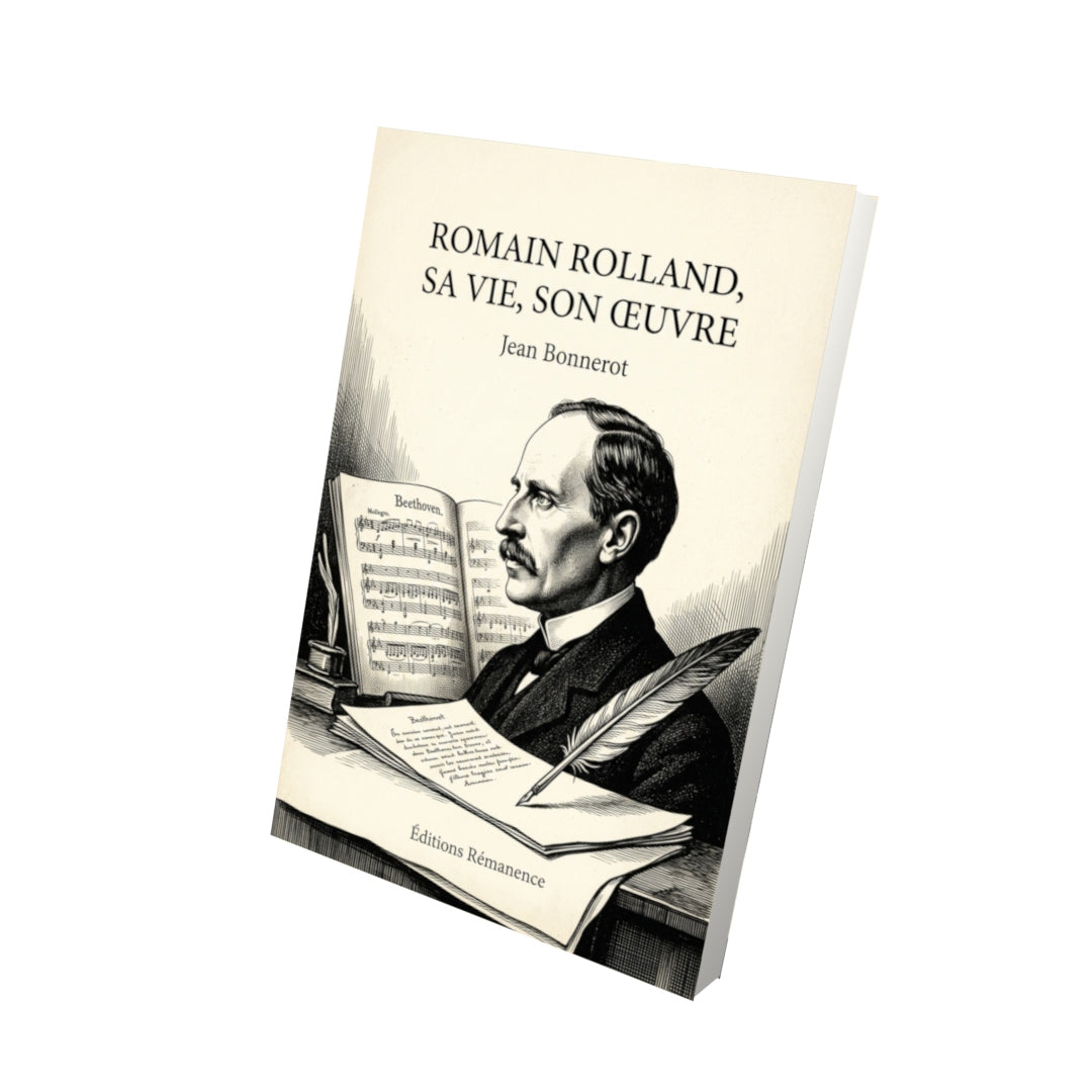 Livre Romain Rolland, sa vie, son œuvre par Jean Bonnerot - Vue 3D - Editions Remanence