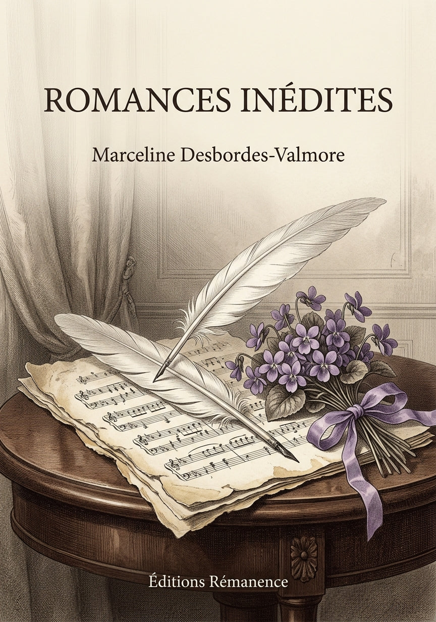 Livre Romances inédites par Marceline Desbordes-Valmore - Couverture - Editions Remanence