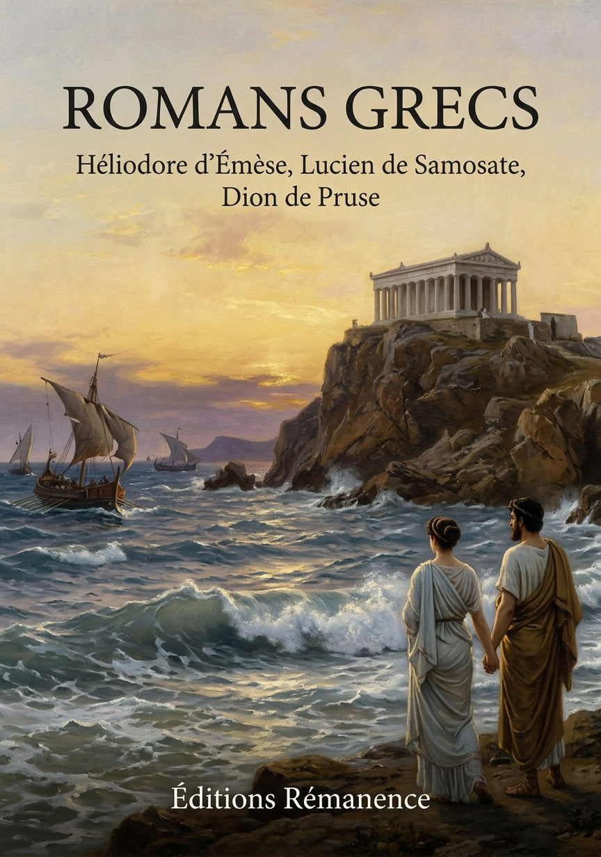 Livre Romans grecs par Héliodore d’Émèse, Lucien de Samosate, Dion de Pruse - Couverture - Editions Remanence