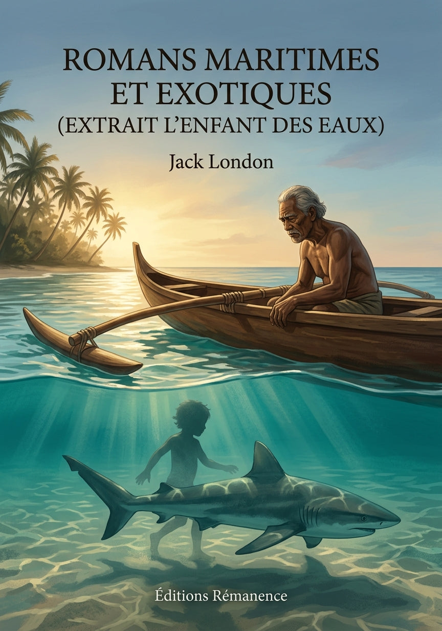 Livre Romans maritimes et exotiques (extrait L’Enfant des eaux) par Jack London - Couverture - Editions Remanence