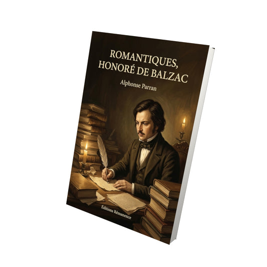 Livre Romantiques, Honoré de Balzac par Alphonse Parran - Vue 3D - Editions Remanence