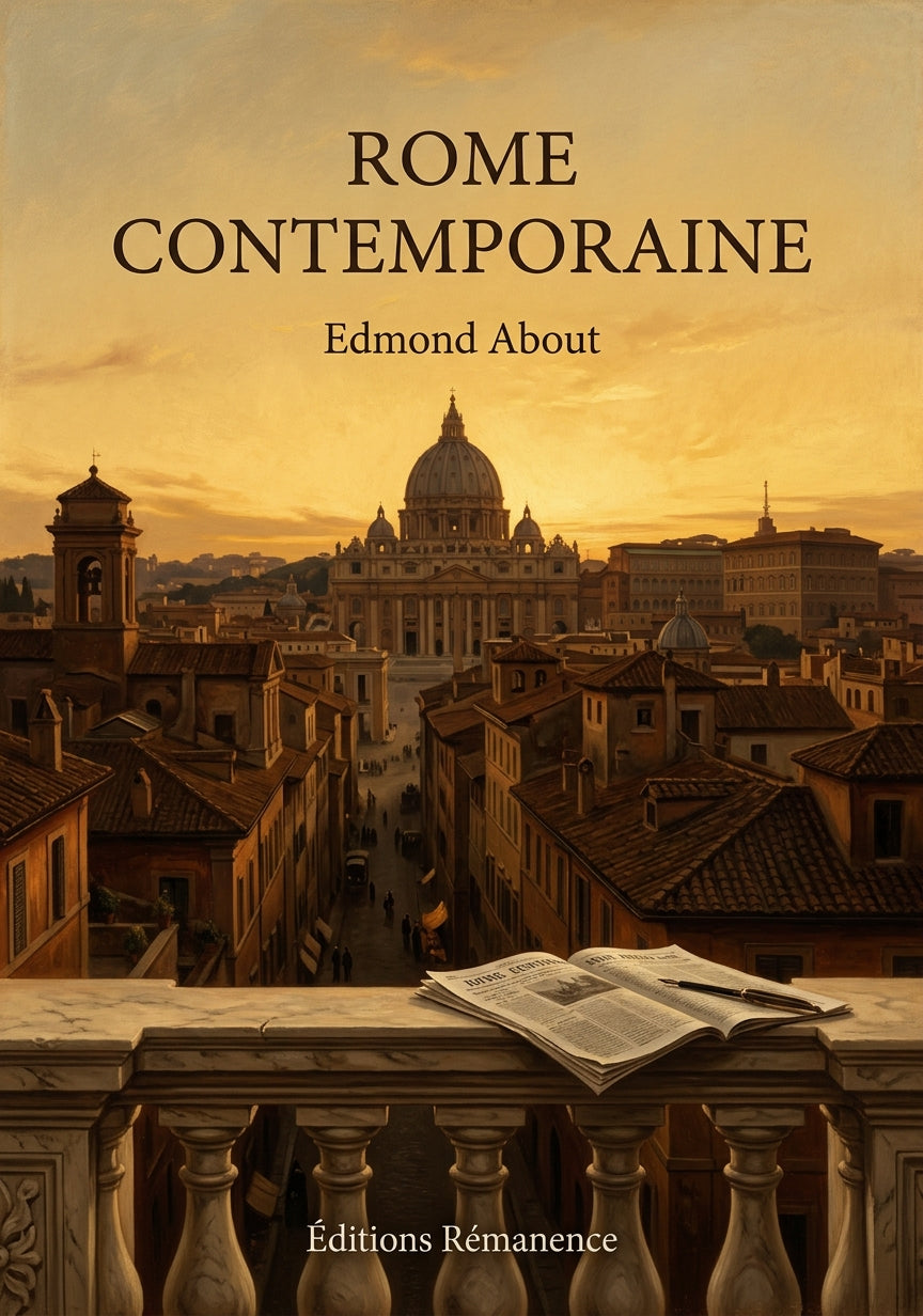 Livre Rome contemporaine par Edmond About - Couverture - Editions Remanence
