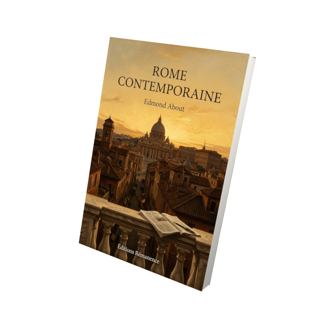 Livre Rome contemporaine par Edmond About - Vue 3D - Editions Remanence
