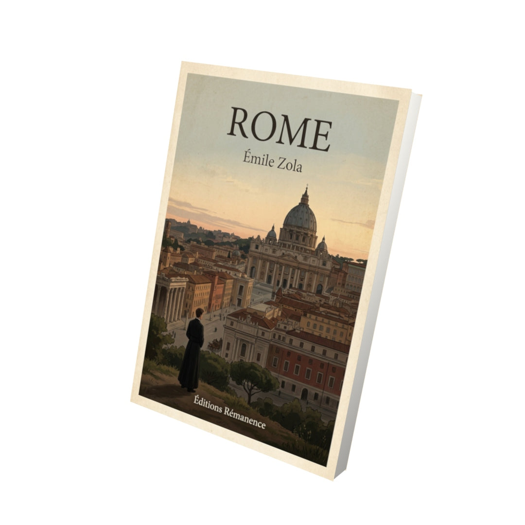 Livre Rome - émile Zola - Vue 3D - Editions Remanence