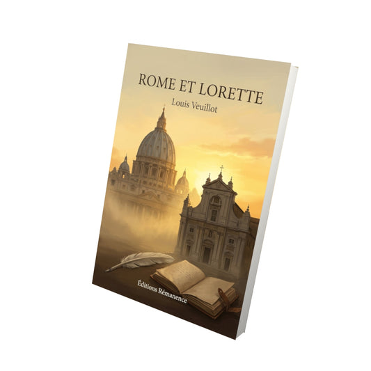 Livre Rome et Lorette - Louis Veuillot - Vue 3D - Editions Remanence