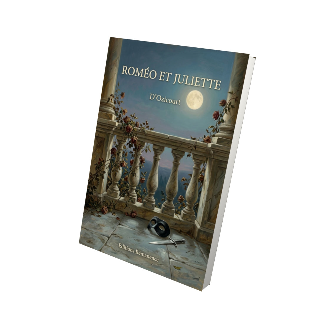 Livre Roméo et Juliette par D’Ozicourt - Vue 3D - Editions Remanence