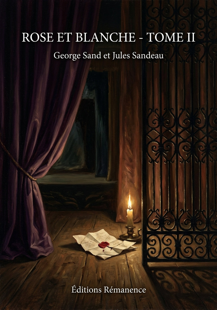 Livre Rose et Blanche - Tome II par George Sand et Jules Sandeau - Couverture - Editions Remanence