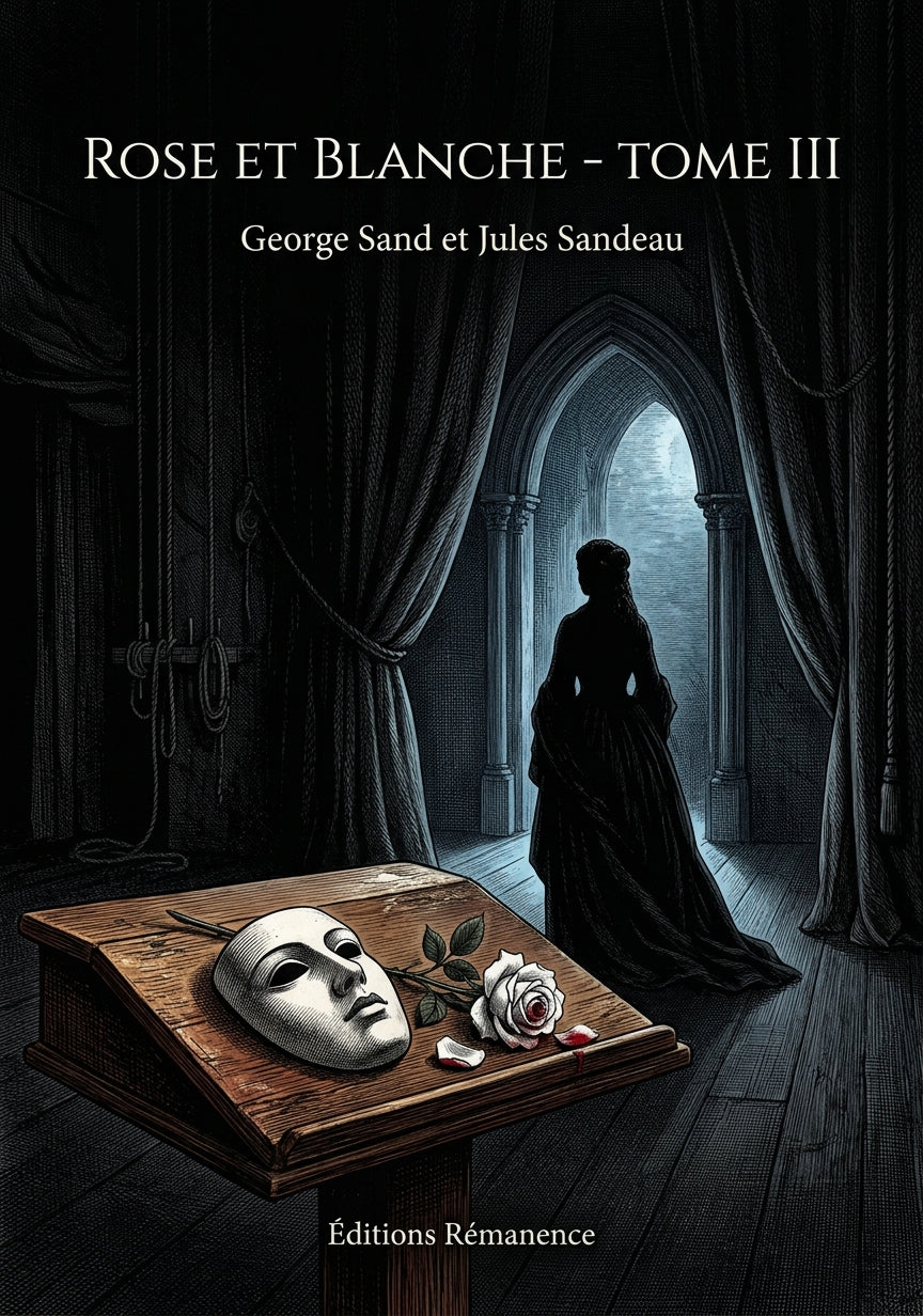 Livre Rose et Blanche - Tome III par George Sand et Jules Sandeau - Couverture - Editions Remanence