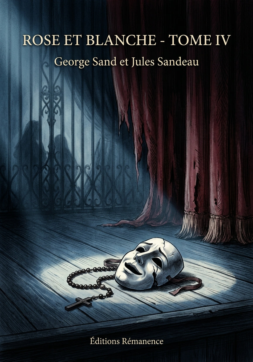 Livre Rose et Blanche - Tome IV par George Sand et Jules Sandeau - Couverture - Editions Remanence