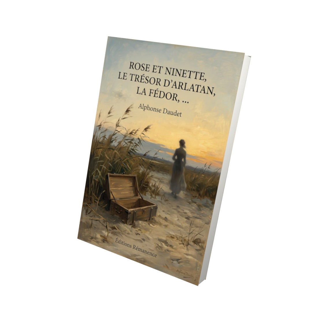 Livre Rose et Ninette, Le trésor d’Arlatan, La Fédor, … par Alphonse Daudet - Vue 3D - Editions Remanence