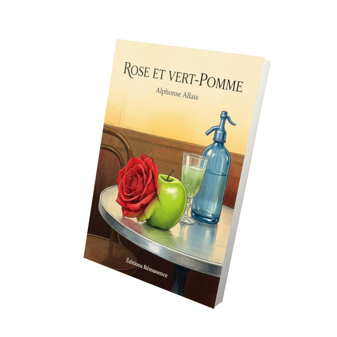 Livre Rose et Vert-Pomme par Alphonse Allais - Vue 3D - Editions Remanence