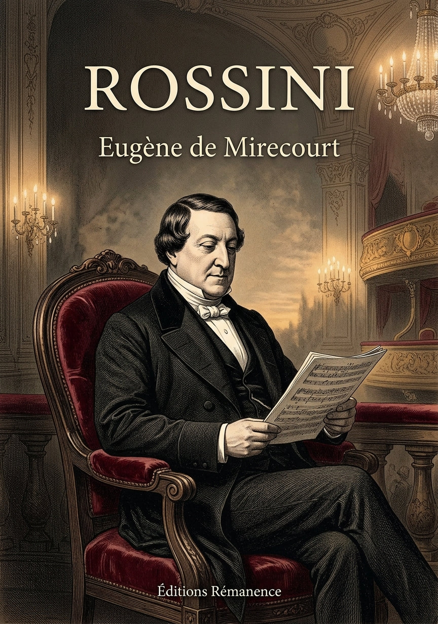 Livre Rossini par Eugène de Mirecourt - Couverture - Editions Remanence