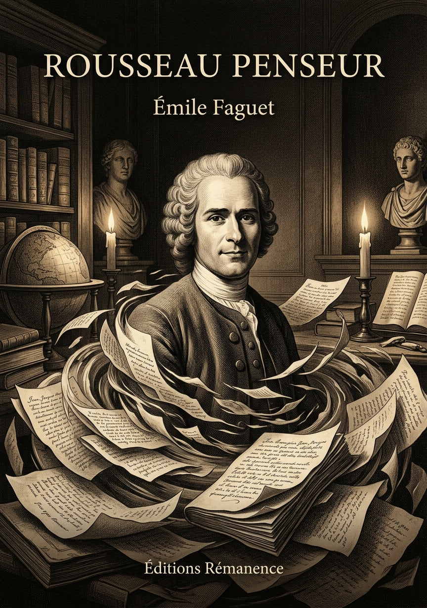 Livre Rousseau penseur par Émile Faguet - Couverture - Editions Remanence