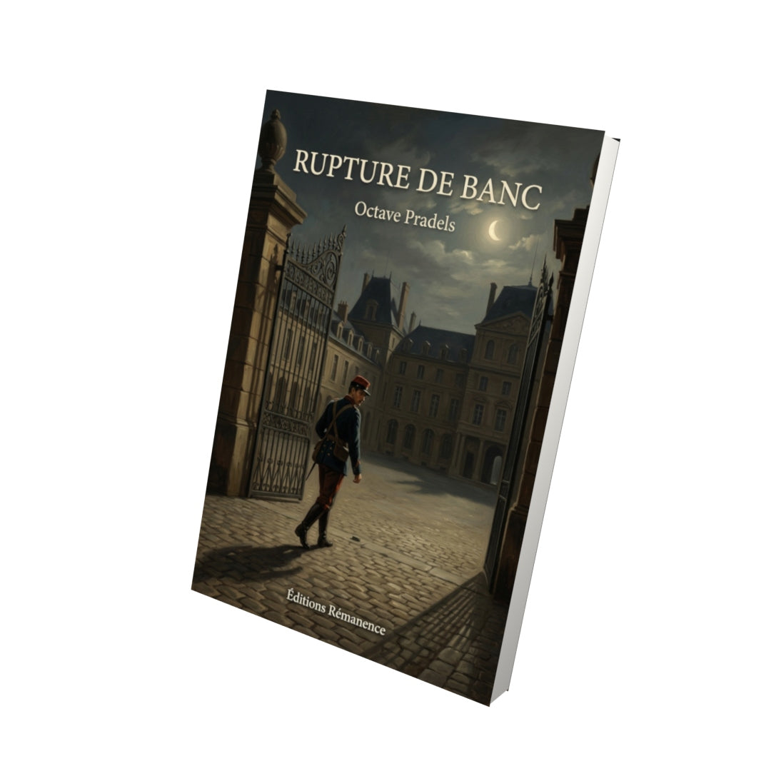 Livre Rupture de banc par Octave Pradels - Vue 3D - Editions Remanence