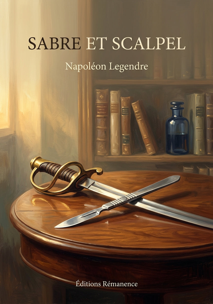 Livre Sabre et scalpel par Napoléon Legendre - Couverture - Editions Remanence