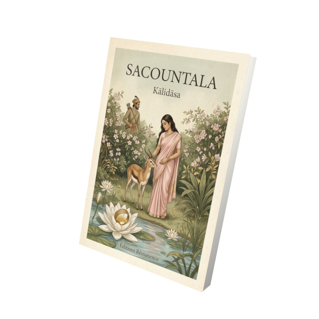 Livre Sacountala - Kālidāsa - Vue 3D - Editions Remanence