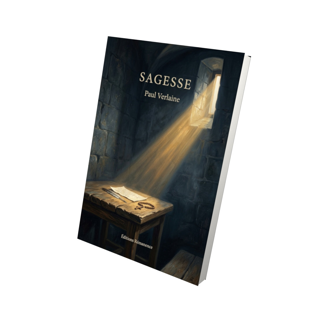 Livre Sagesse par Paul Verlaine - Vue 3D - Editions Remanence