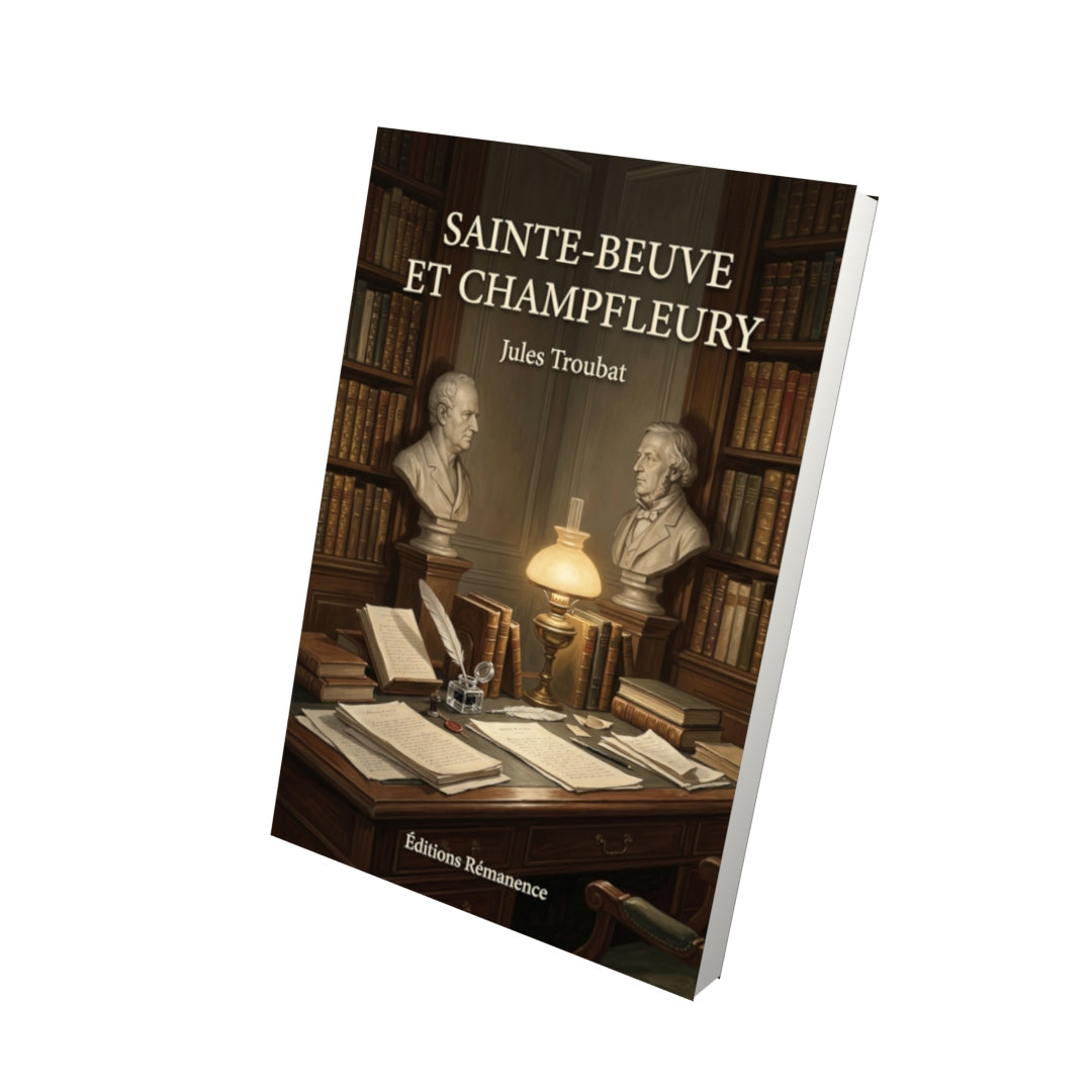 Livre Sainte-Beuve et Champfleury par Jules Troubat - Vue 3D - Editions Remanence