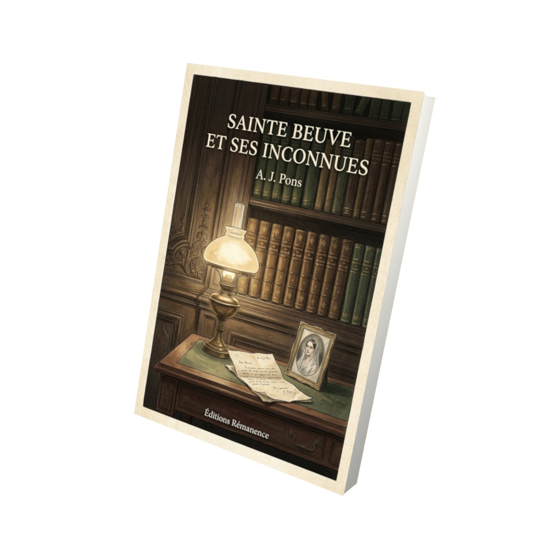 Livre Sainte Beuve et ses inconnues - A. J. Pons - Vue 3D - Editions Remanence