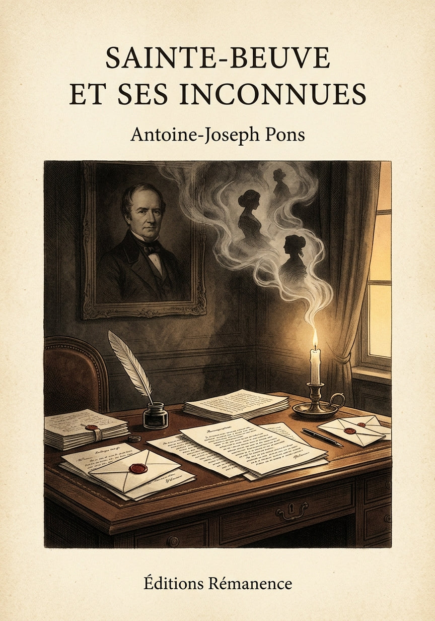 Livre Sainte-Beuve et ses inconnues par Antoine-Joseph Pons - Couverture - Editions Remanence