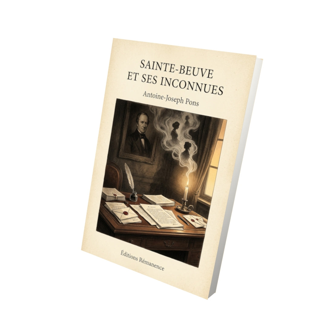 Livre Sainte-Beuve et ses inconnues par Antoine-Joseph Pons - Vue 3D - Editions Remanence