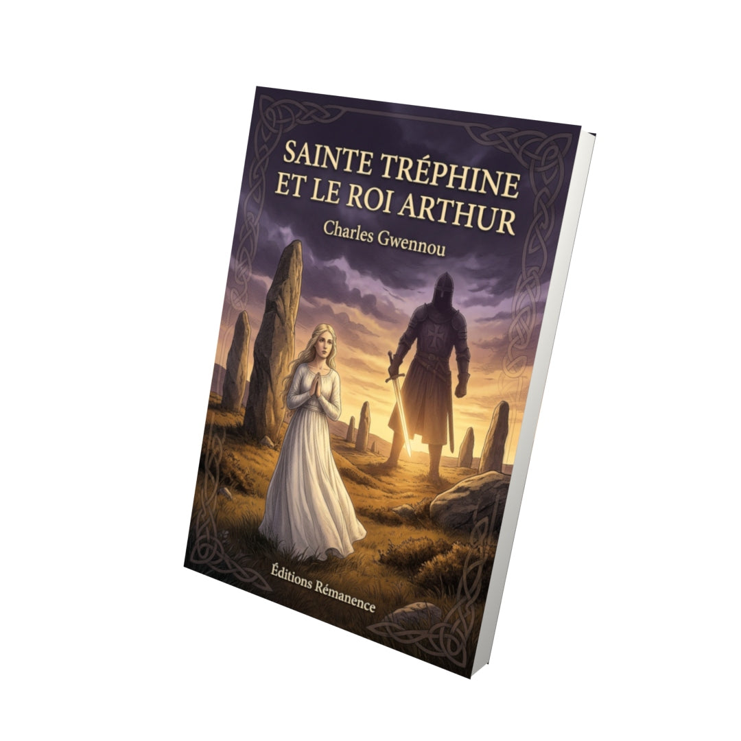 Livre Sainte Tréphine et le roi Arthur par Charles Gwennou - Vue 3D - Editions Remanence