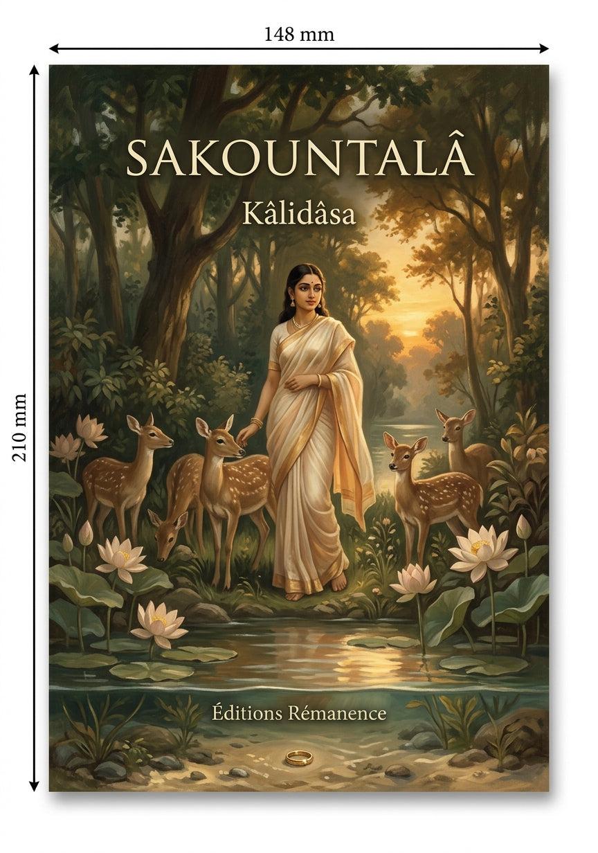 Livre Sakountalâ par Kâlidâsa - Couverture - Editions Remanence