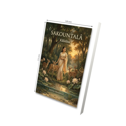 Livre Sakountalâ par Kâlidâsa - Vue 3D - Editions Remanence