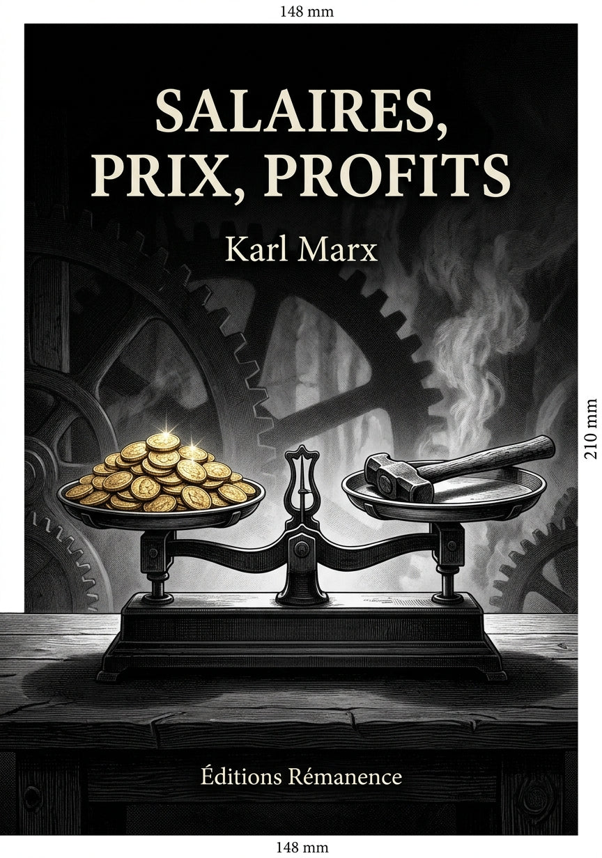 Livre Salaires, prix, profits par Karl Marx - Couverture - Editions Remanence