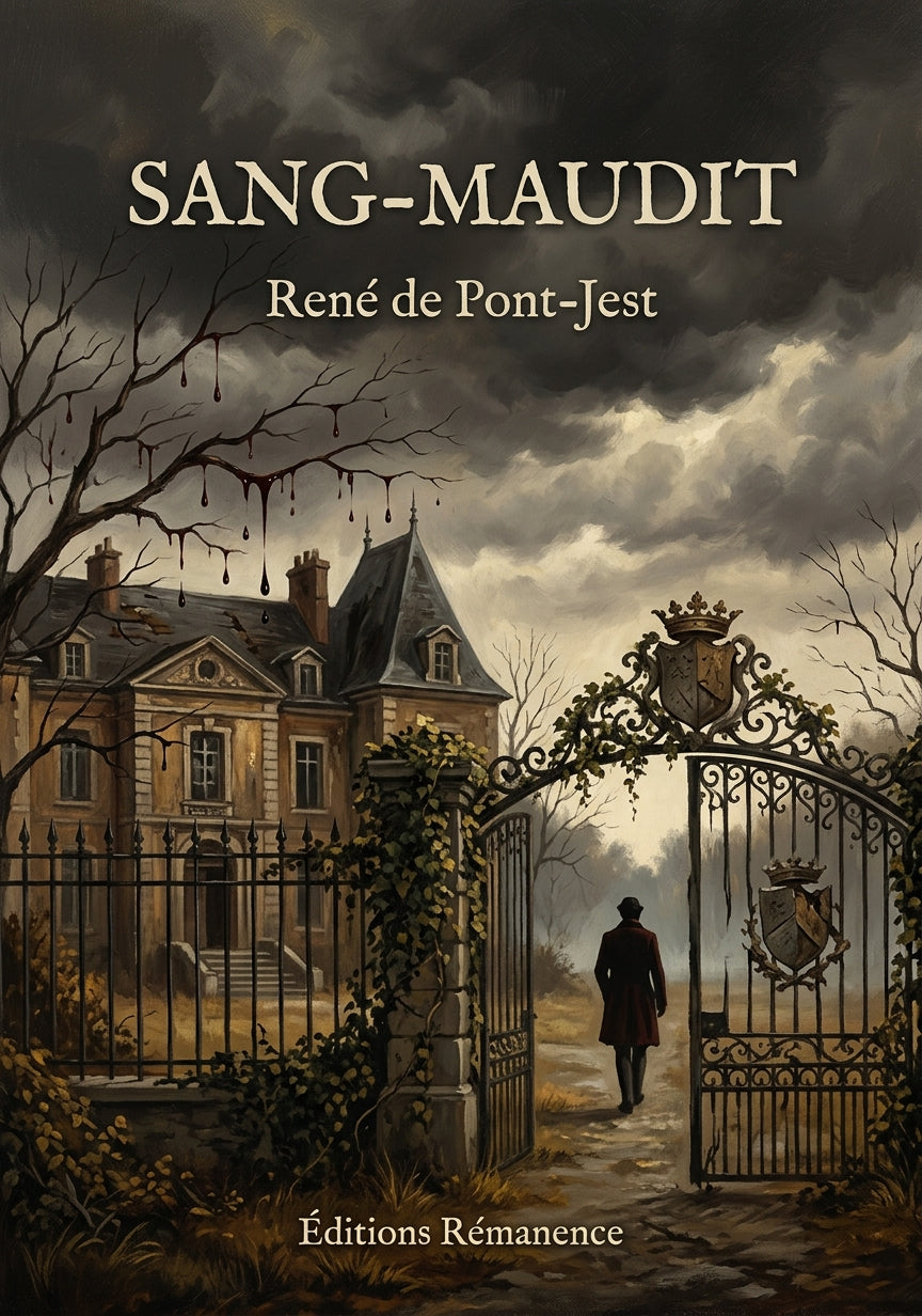 Livre Sang-Maudit par René de Pont-Jest - Couverture - Editions Remanence
