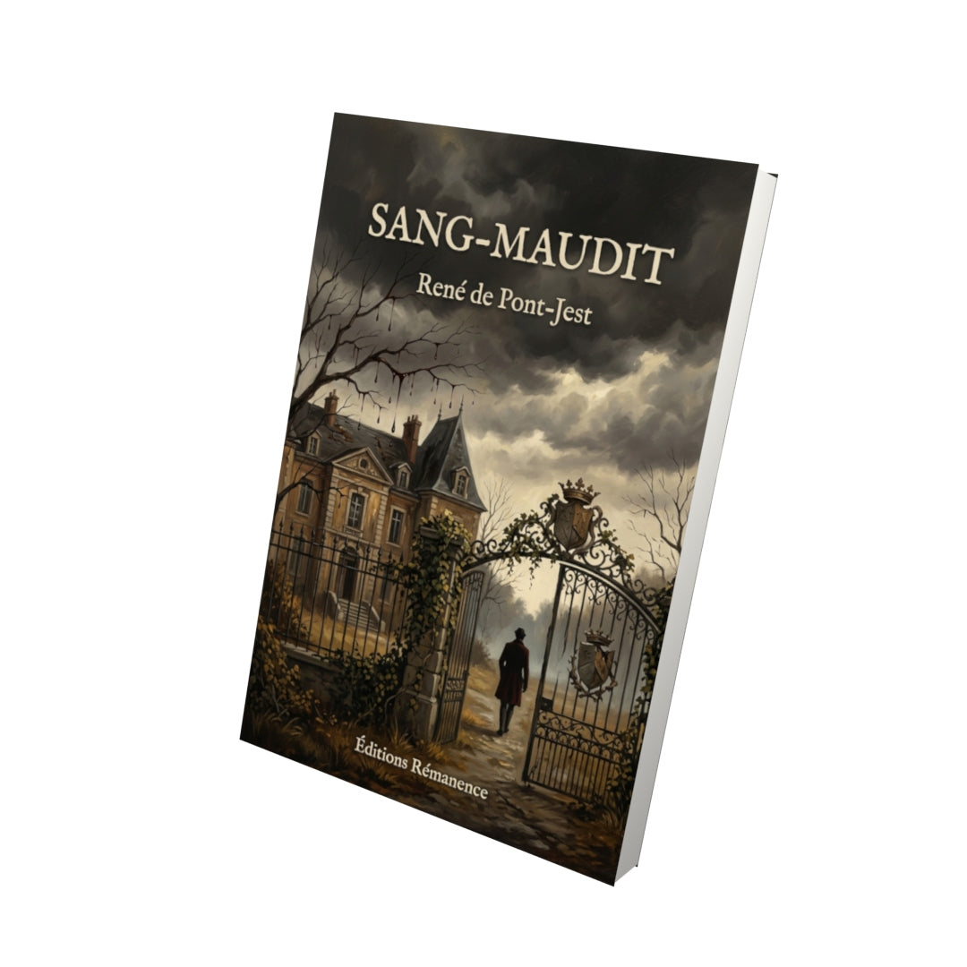 Livre Sang-Maudit par René de Pont-Jest - Vue 3D - Editions Remanence