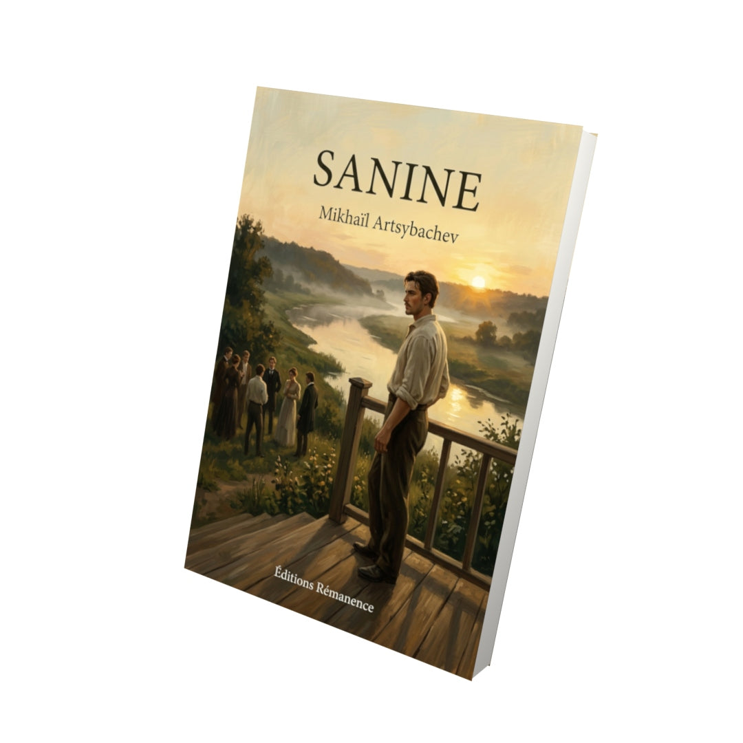Livre Sanine par Mikhaïl Artsybachev - Vue 3D - Editions Remanence
