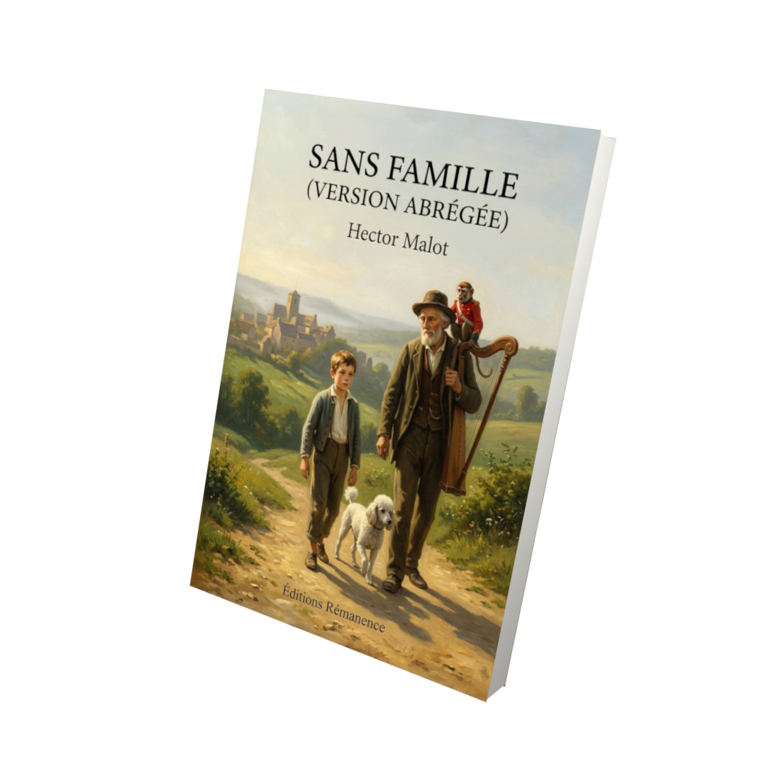 Livre Sans famille (version abrégée) par Hector Malot - Vue 3D - Editions Remanence
