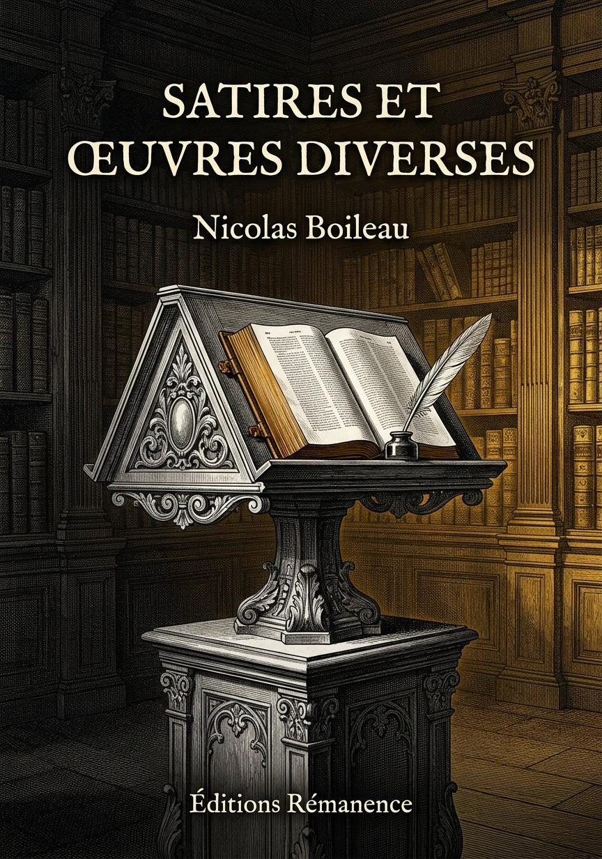 Livre Satires et œuvres diverses par Nicolas Boileau - Couverture - Editions Remanence