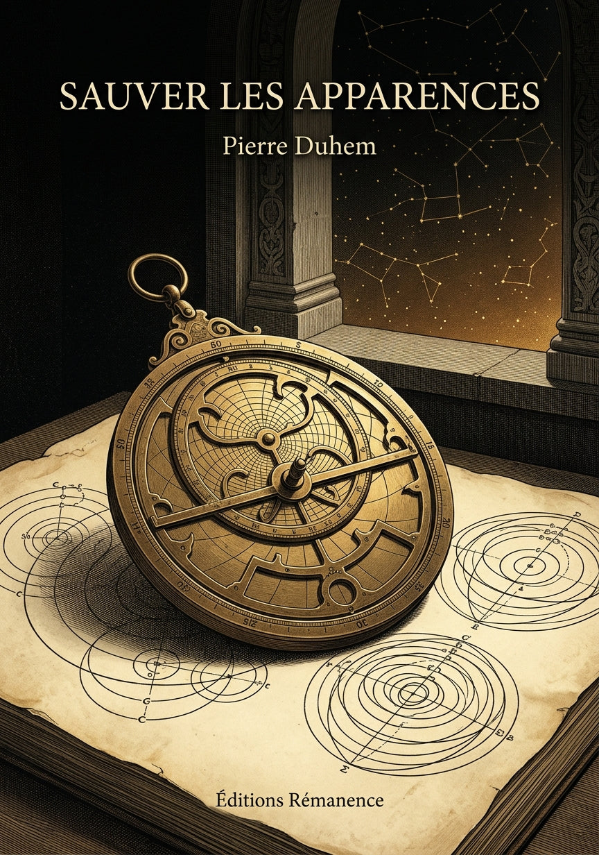 Livre Sauver les apparences par Pierre Duhem - Couverture - Editions Remanence