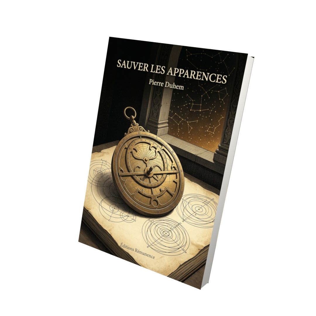 Livre Sauver les apparences par Pierre Duhem - Vue 3D - Editions Remanence