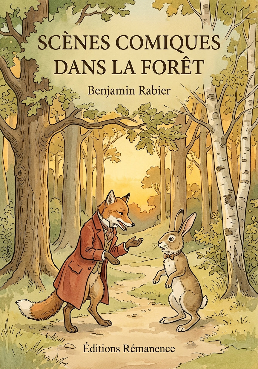 Livre Scènes comiques dans la forêt par Benjamin Rabier - Couverture - Editions Remanence