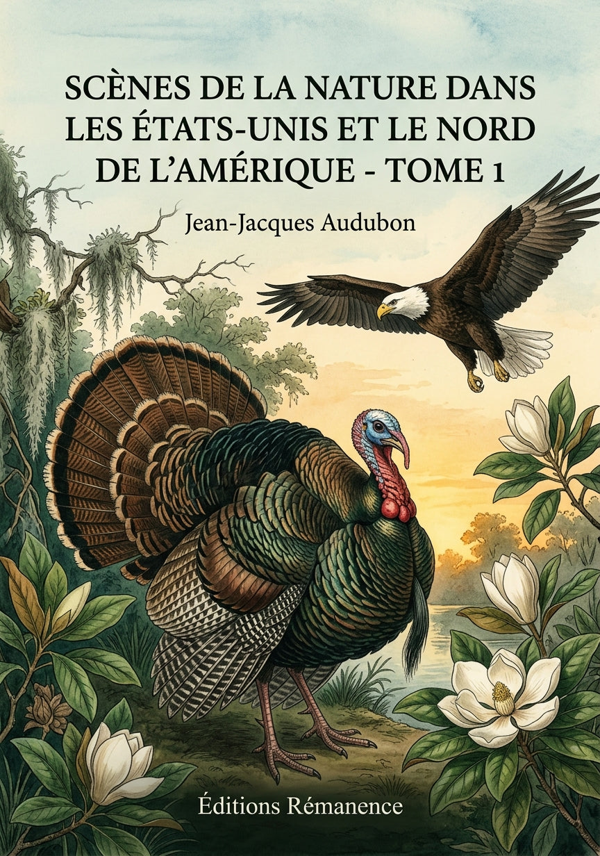 Livre Scènes de la nature dans les États-Unis et le Nord de l’Amérique - Tome 2 par Jean-Jacques Audubon - Couverture - Editions Remanence