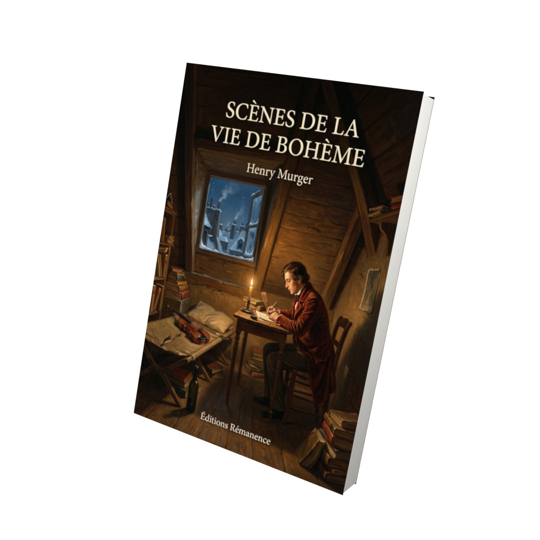 Livre Scènes de la vie de bohème par Henry Murger - Vue 3D - Editions Remanence