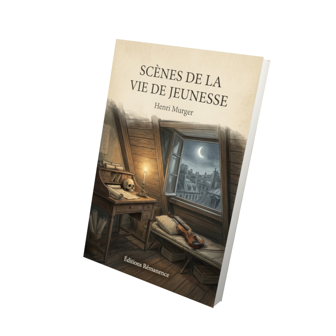 Livre Scènes de la vie de jeunesse - Henri Murger - Vue 3D - Editions Remanence